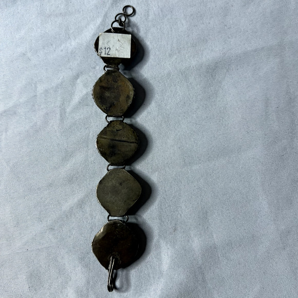 Chunky Turquoise Large Stone Silver Plated Bracelet Roman Slave Cuff Lot of 6‎ - Picture 6 of 16